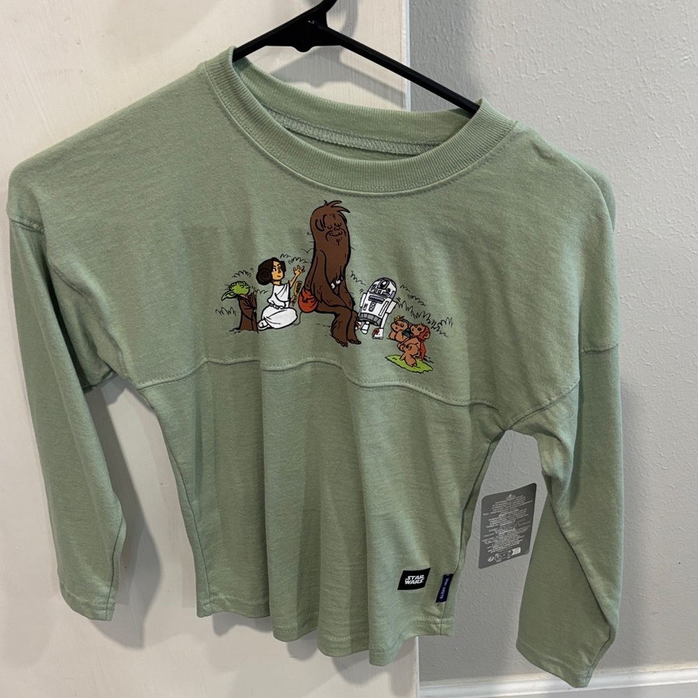 Star Wars Sage Green Long Sleeve Graphic Top